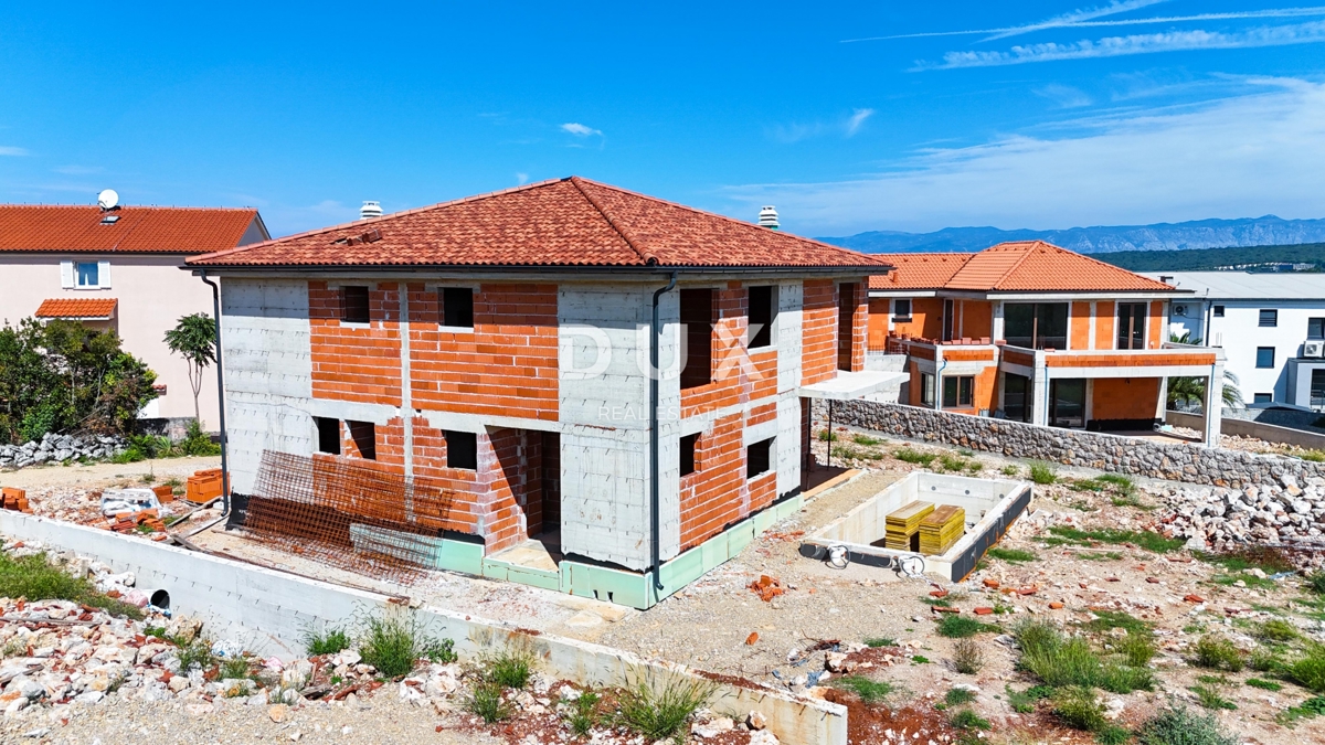 ISOLA DI KRK, MALINSKA - Moderna casa bifamiliare con vista mare