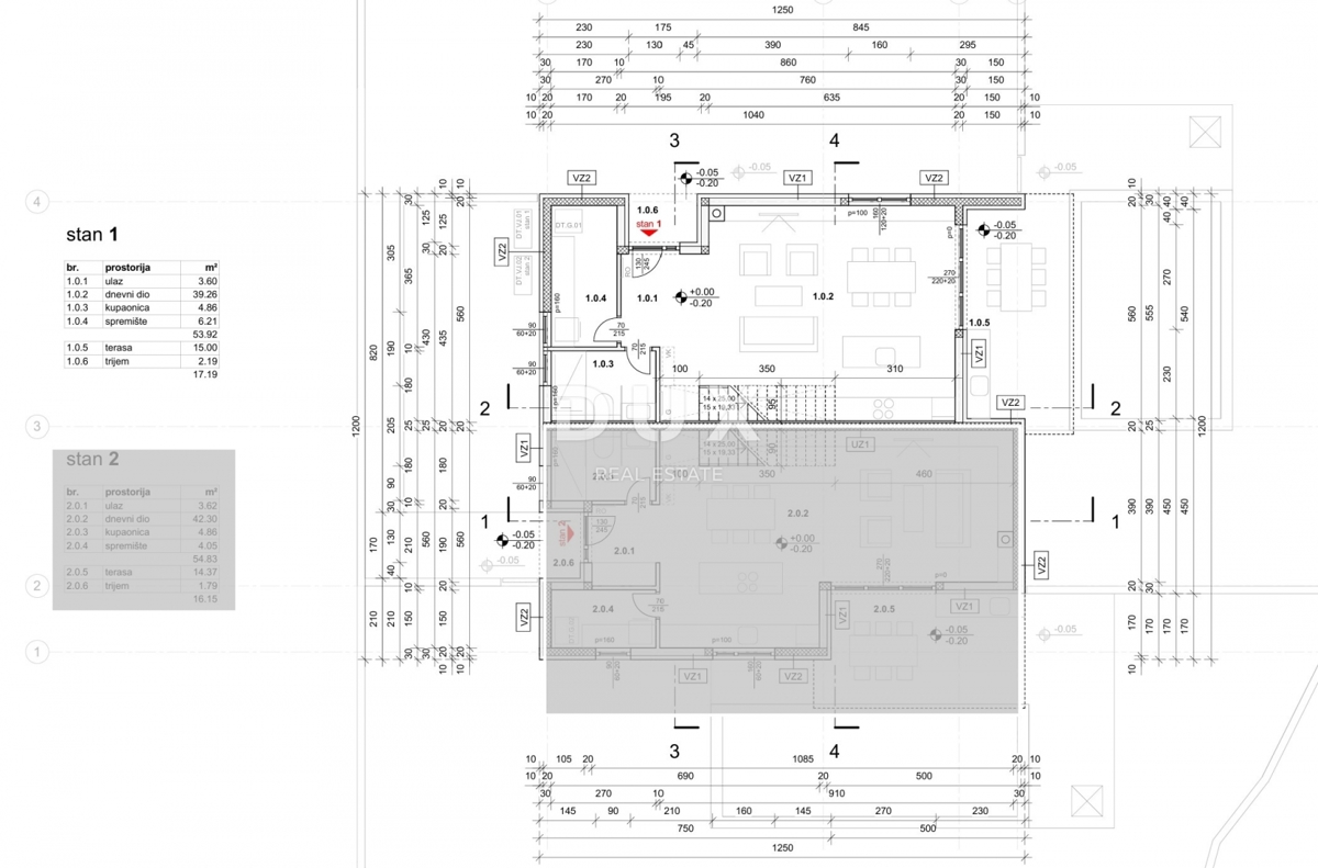 ISOLA DI KRK, MALINSKA - Moderna casa bifamiliare con vista mare