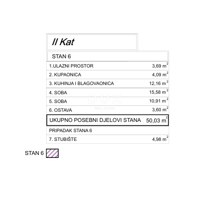 ISOLA DI KRK, OMIŠALJ - Appartamento 2 camere da letto + soggiorno di 50 m2