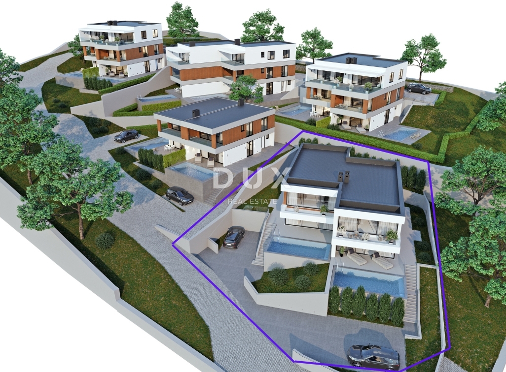 ABBAZIA, LOVRAN – residenze di lusso con piscina privata e vista panoramica sul mare