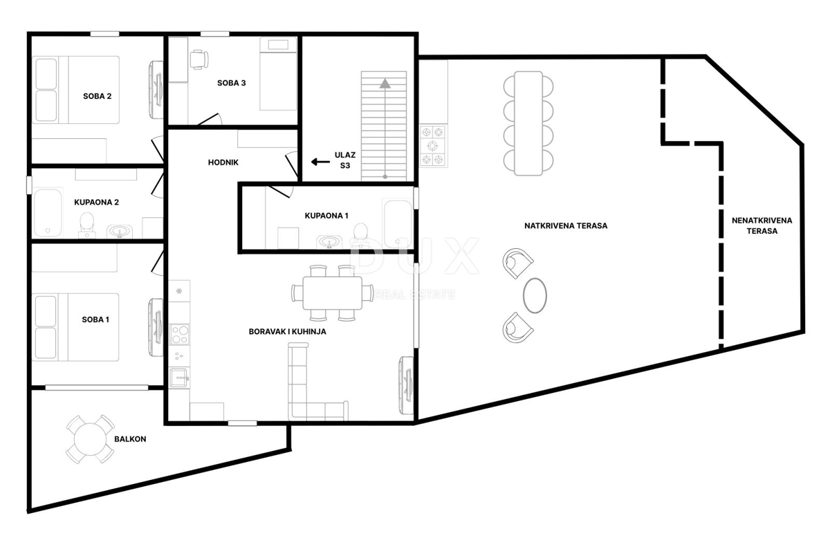 Appartamento Gračani, Podsljeme, 120m2