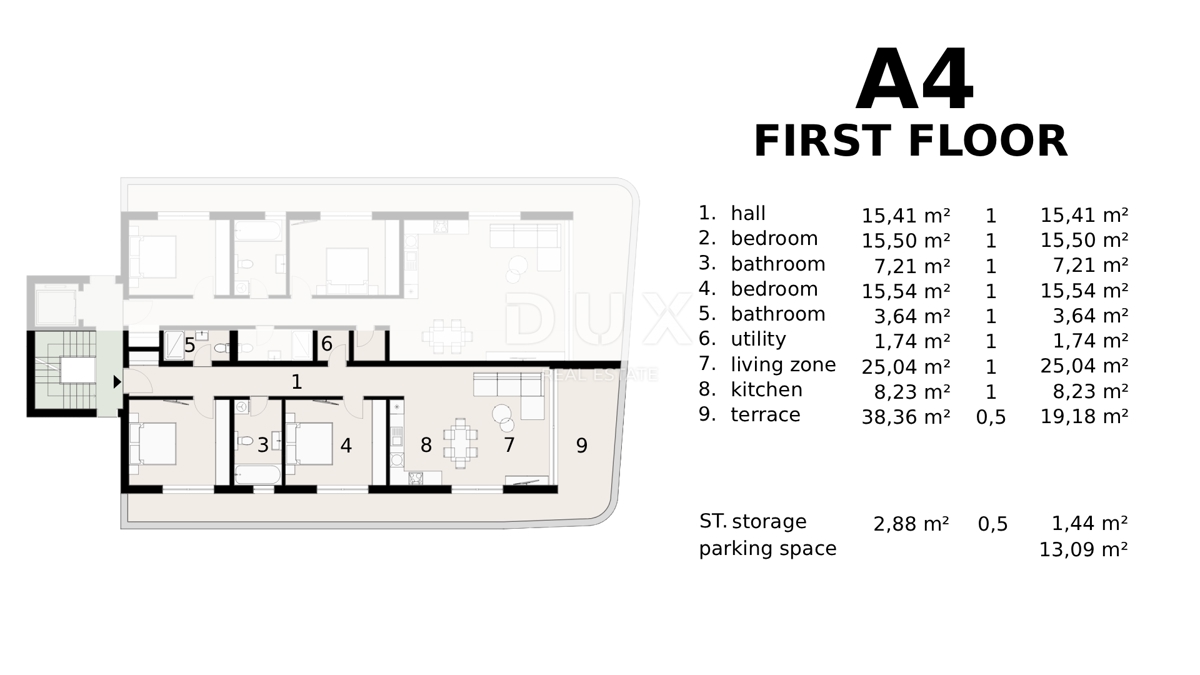 OPATIJA, IČIĆI - Appartamento di lusso con terrazza e vista libera