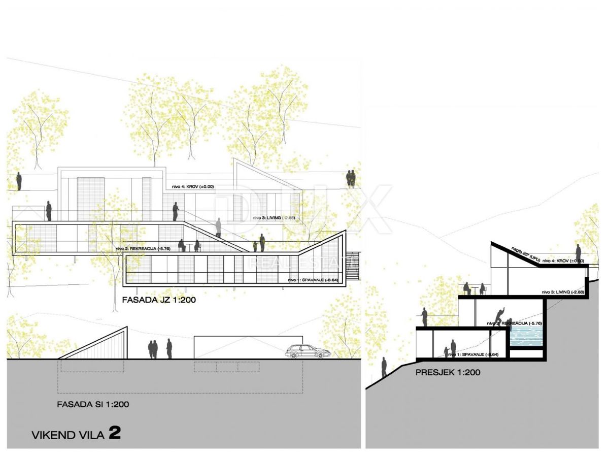 GORSKI KOTAR, FUŽINE - un progetto unico nel cuore del Gorski Kotar, terreno edificabile di 2086 m2 con progetto per una villa, opportunità di investimento!