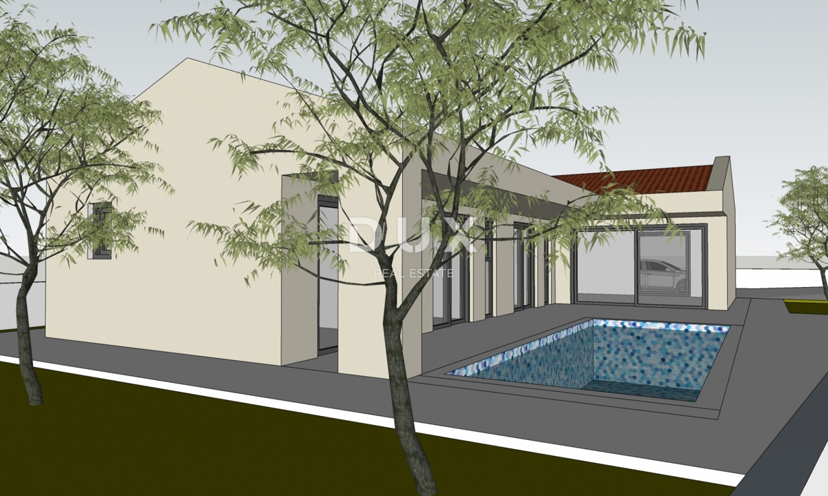 ISTRIA, MARČANA - Progetto premium di una casa a un piano con piscina e terreno agricolo