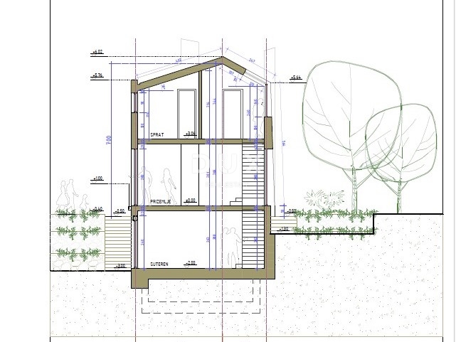 RAVNA GORA, STARI LAZ – terreno edificabile di 1.204 m² per la costruzione di due case vacanze con piscina