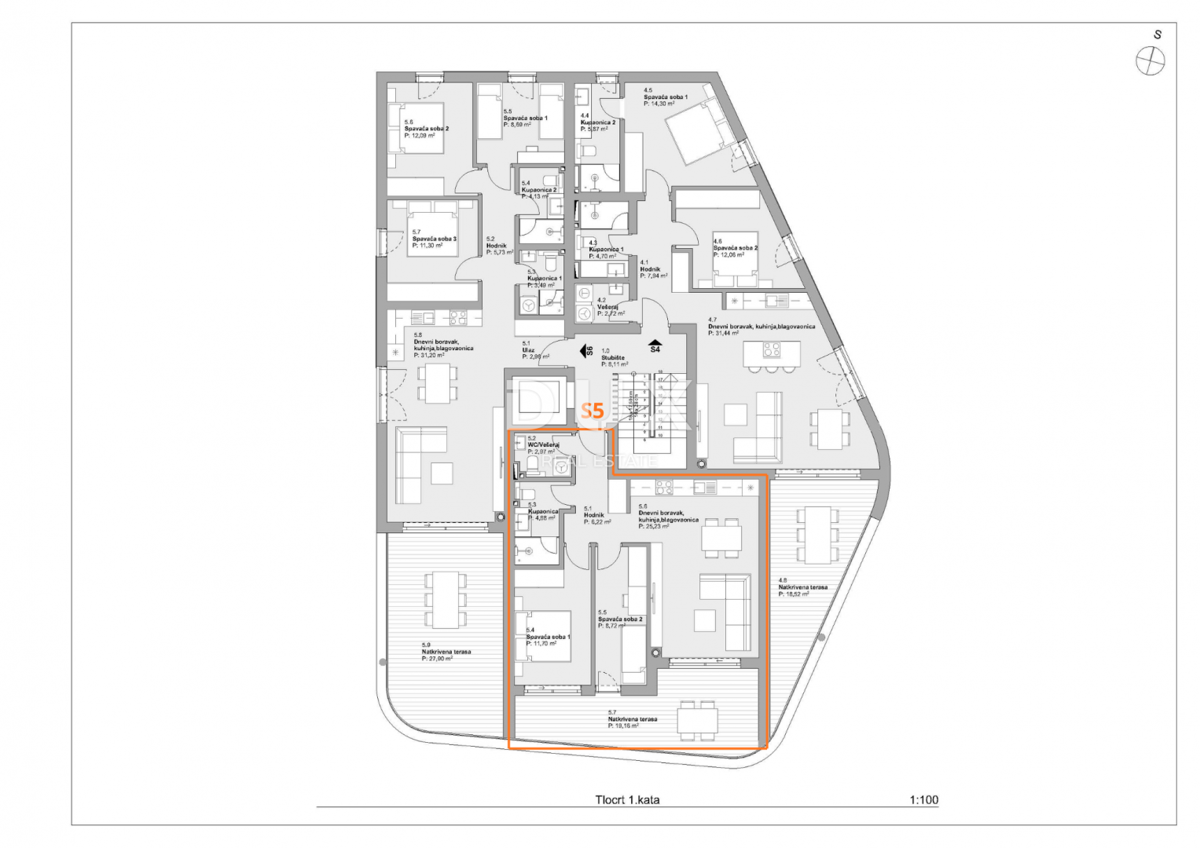 ŠIBENIK, VODICE – Appartamento fronte mare con vista mare e ascensore