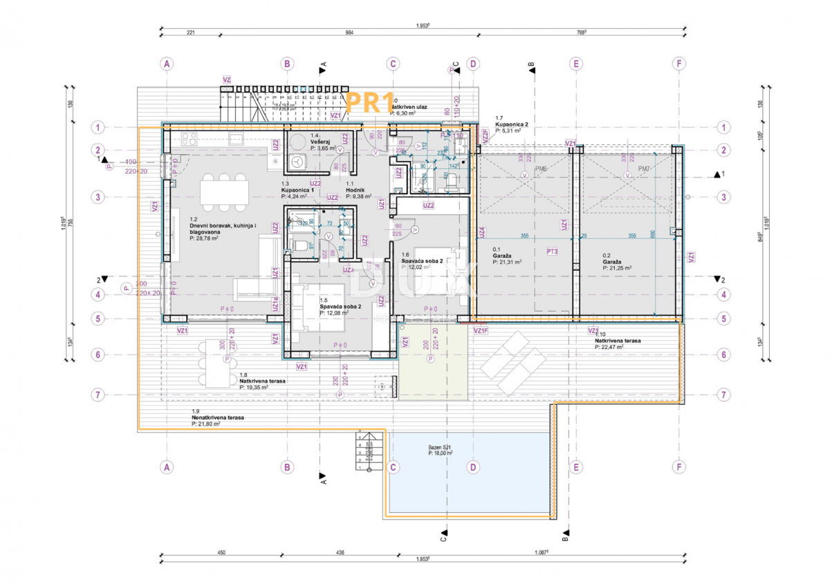 ŠIBENIK, TRIBUNJ – Appartamento di lusso premium al piano terra con piscina