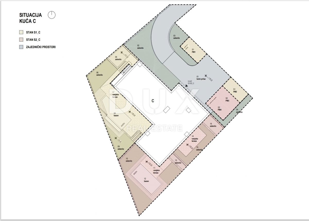 RIJEKA, KOSTRENA - esclusivo appartamento duplex 147m2 nuova costruzione con splendida vista mare e piscina + giardino 151,75m2 - S1-C