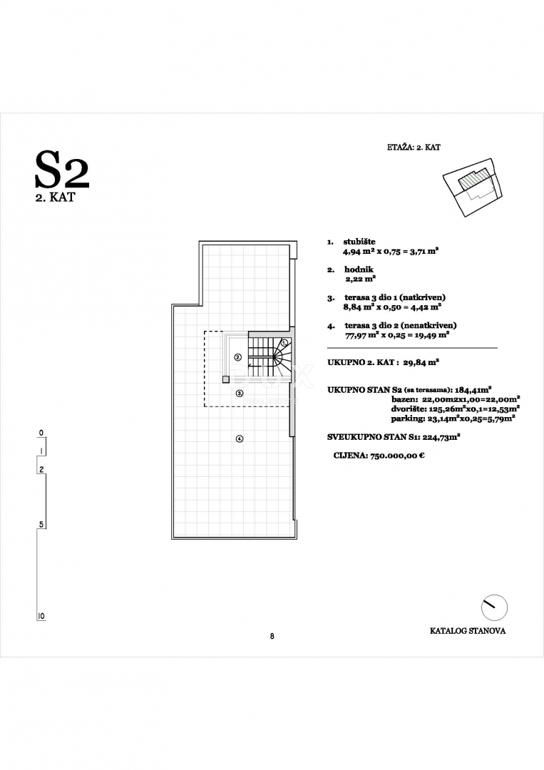 ŠIBENIK, VODICE – LUX DUPLEX con piscina, terrazza sul tetto e vista dall'alto