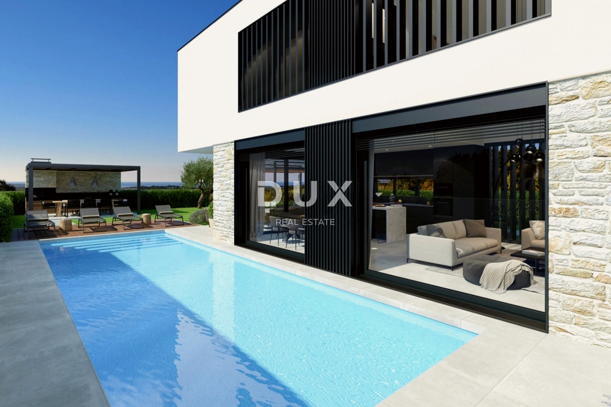 ISTRIA, PARENZO - Casa moderna con piscina e vista mare