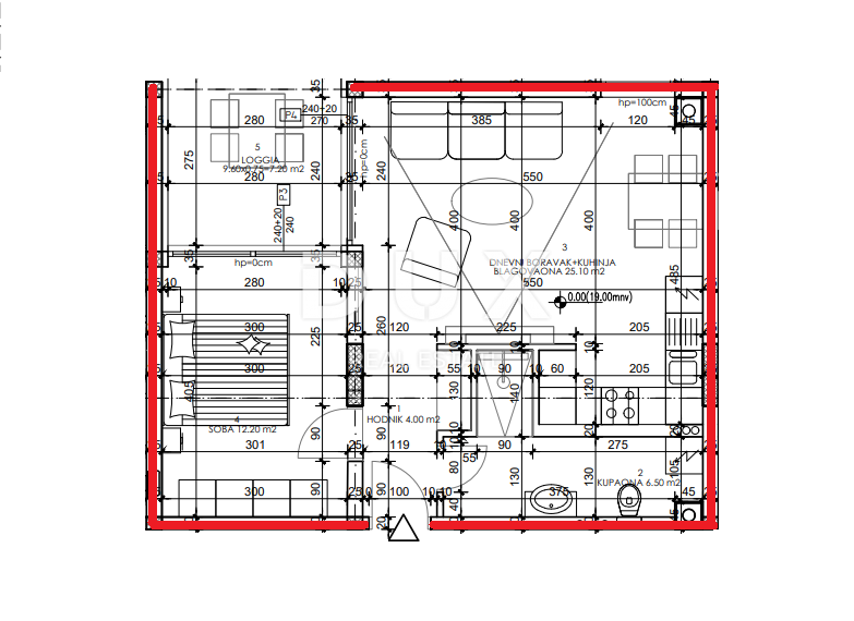 Appartamento Veli vrh, Pula, 55m2