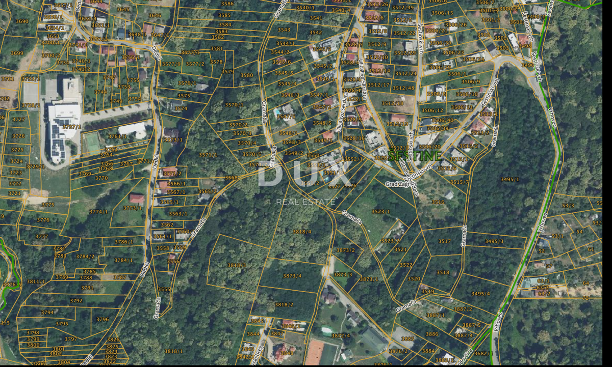 ZAGABRIA, ŠESTINE - terreno soleggiato con casa progettata e accesso a due strade