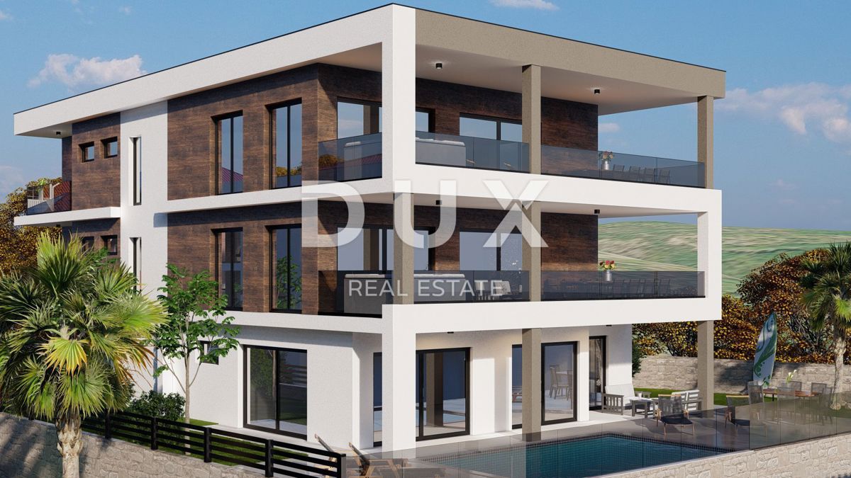 ISOLA DI KRK, VRBNIK - Appartamento di lusso con vista panoramica sul mare