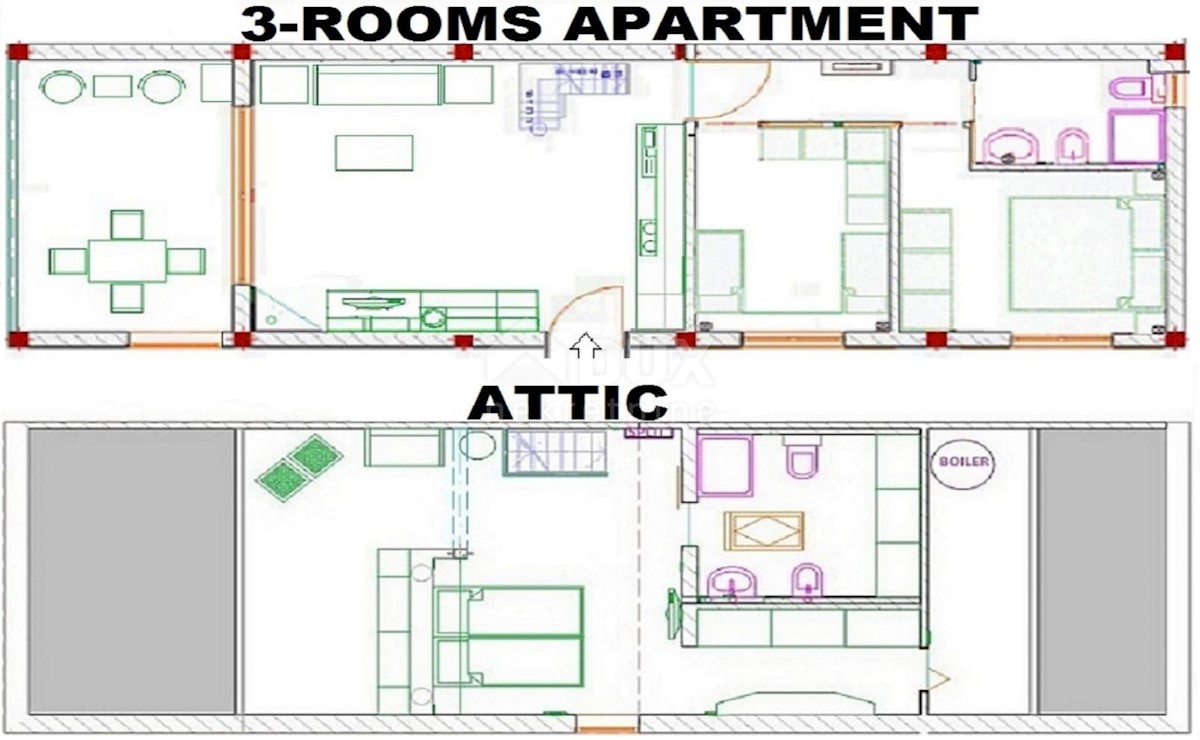 Appartamento Drage, Pakoštane, 90m2