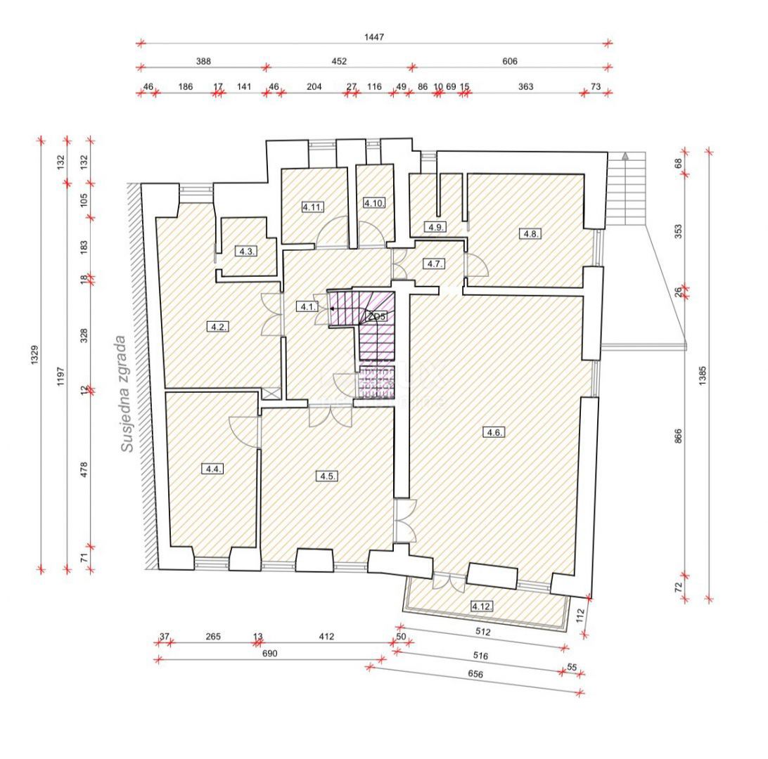 BAKAR - appartamento, piano 140m2 con vista mare