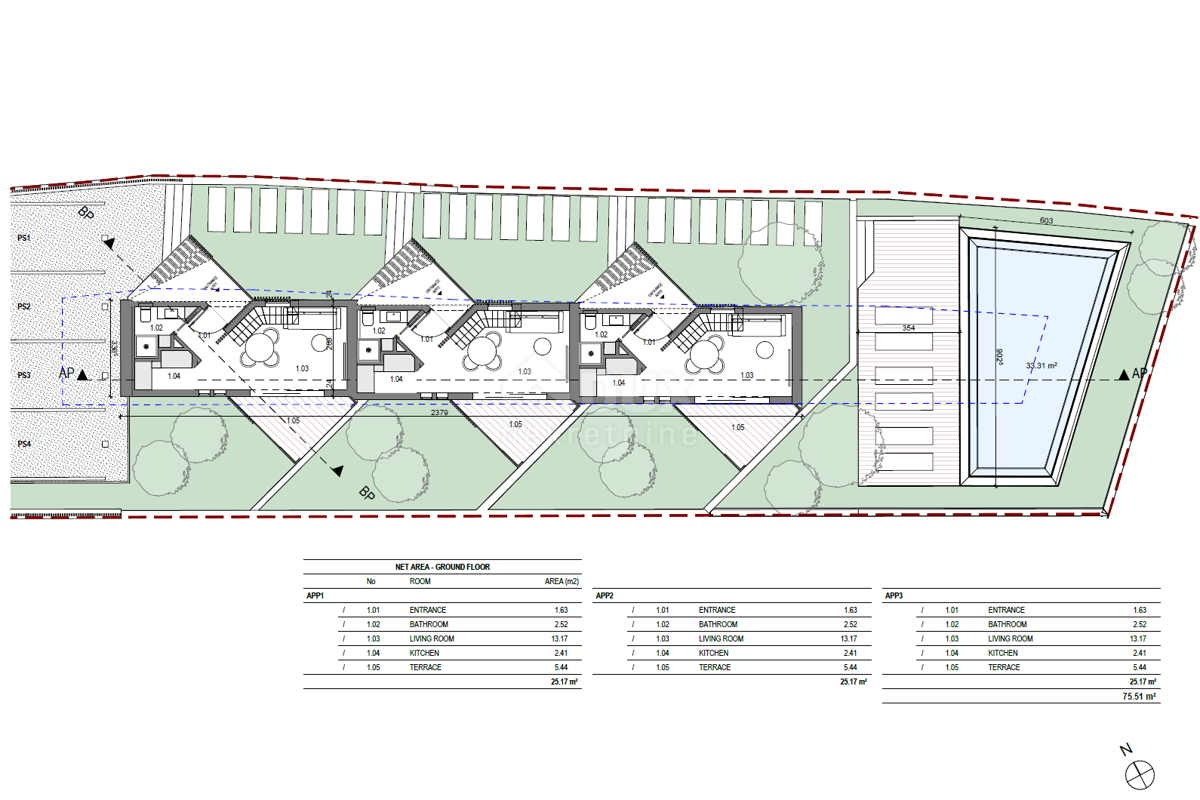 Terreno Raša, 1.150m2