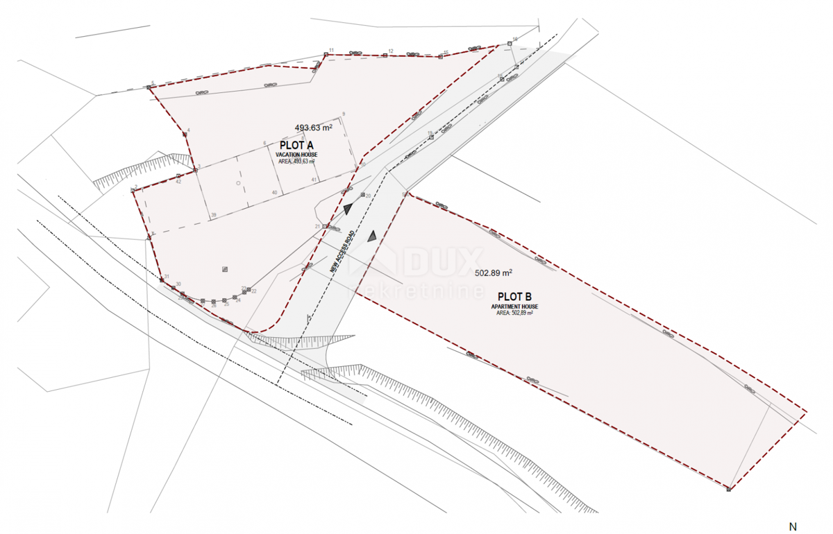 LABIN, SVETA MARINA- vecchia casa con terreno edificabile 435m2, con vista mare e progetto concettuale