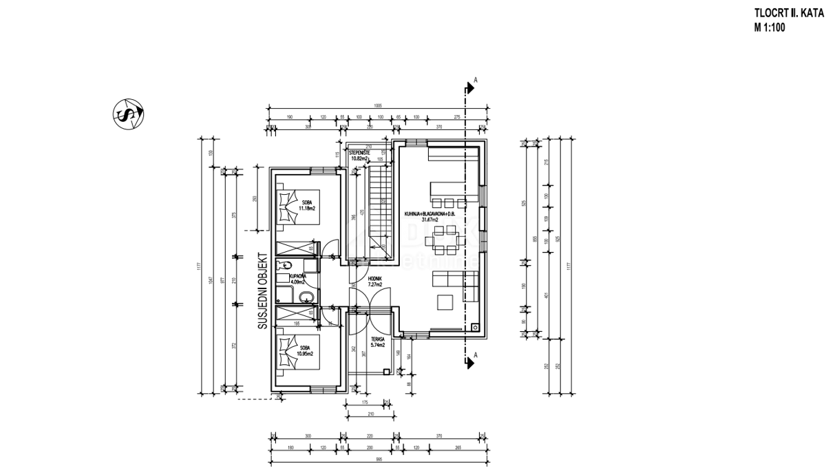 ISOLA DI KRK, ČIŽIĆI - Nuova costruzione III - Appartamento 2 camere da letto + bagno al 2° piano