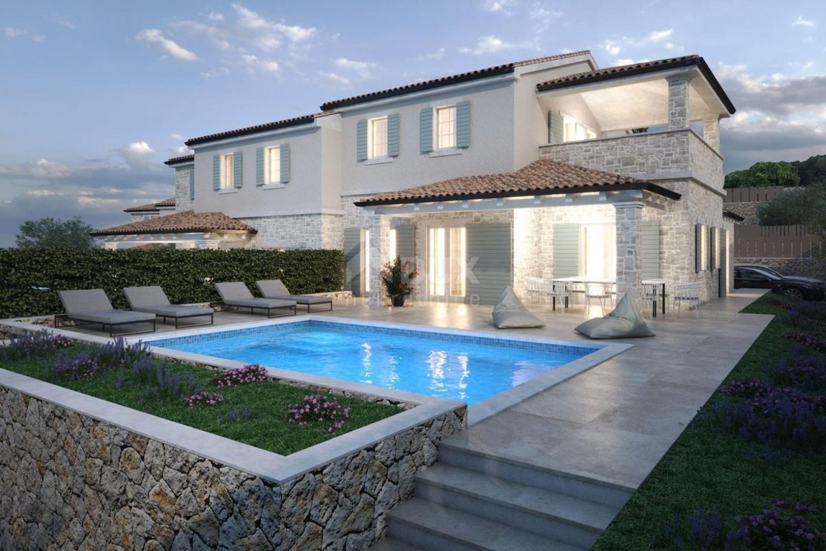 ISOLA DI KRK, TRIBULJE - terreno edificabile con progetto