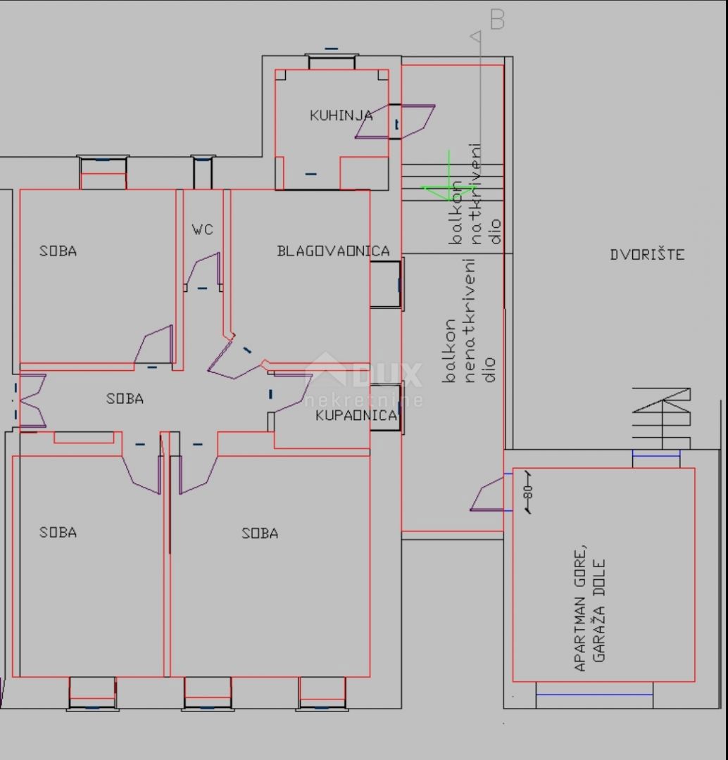 Appartamento Centar, Pula, 80m2