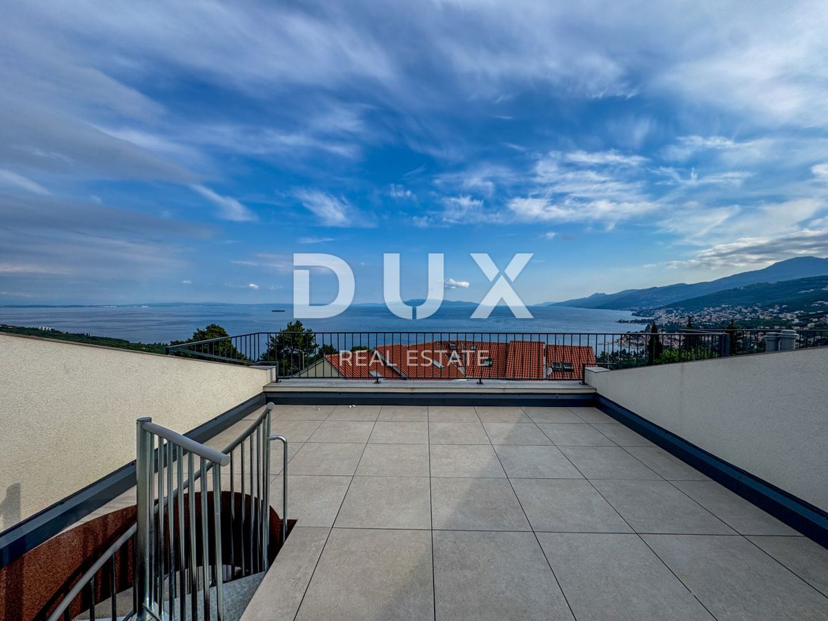 OPATIJA, PAVLOVAC - appartamento più grande 137m2, 3 camere da letto, terrazza sul tetto, nuova costruzione vicino a Opatija, vista