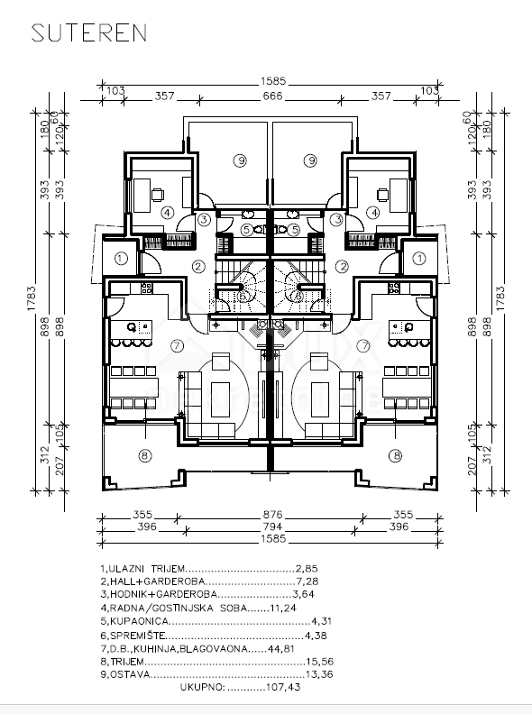 RIJEKA, KOSTRENA - due ville con due piscine, garage, splendida nuova costruzione con vista mare, raro investimento