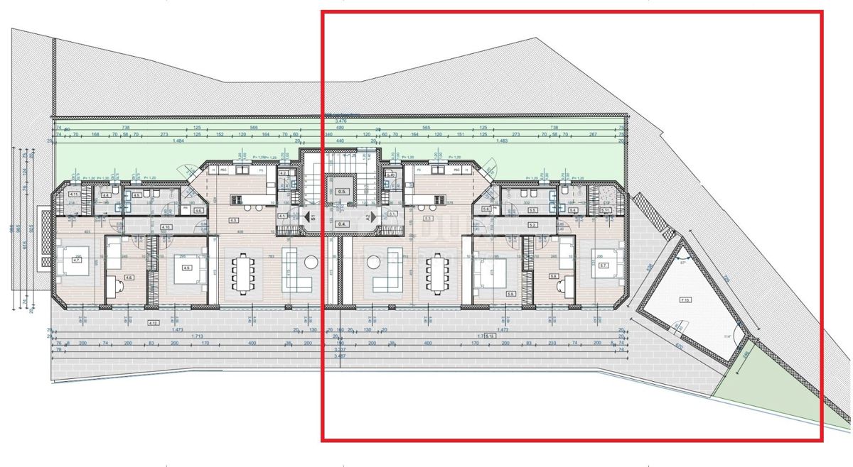 OPATIJA, CENTRO - appartamento al piano rialzato 212m2 con vista panoramica sul mare A2