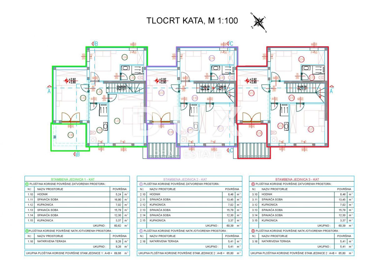 ŠIBENIK, VODICE - Casa a schiera con piscina e terrazza sul tetto S2