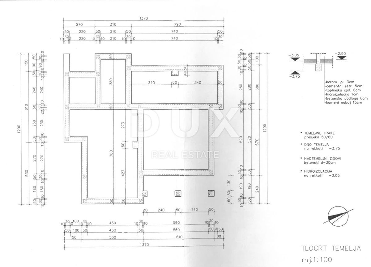 OPATIJA, POBRI - iniziata la costruzione di 100m2 CON PERMESSO DI COSTRUZIONE!!! + giardino 1200m2