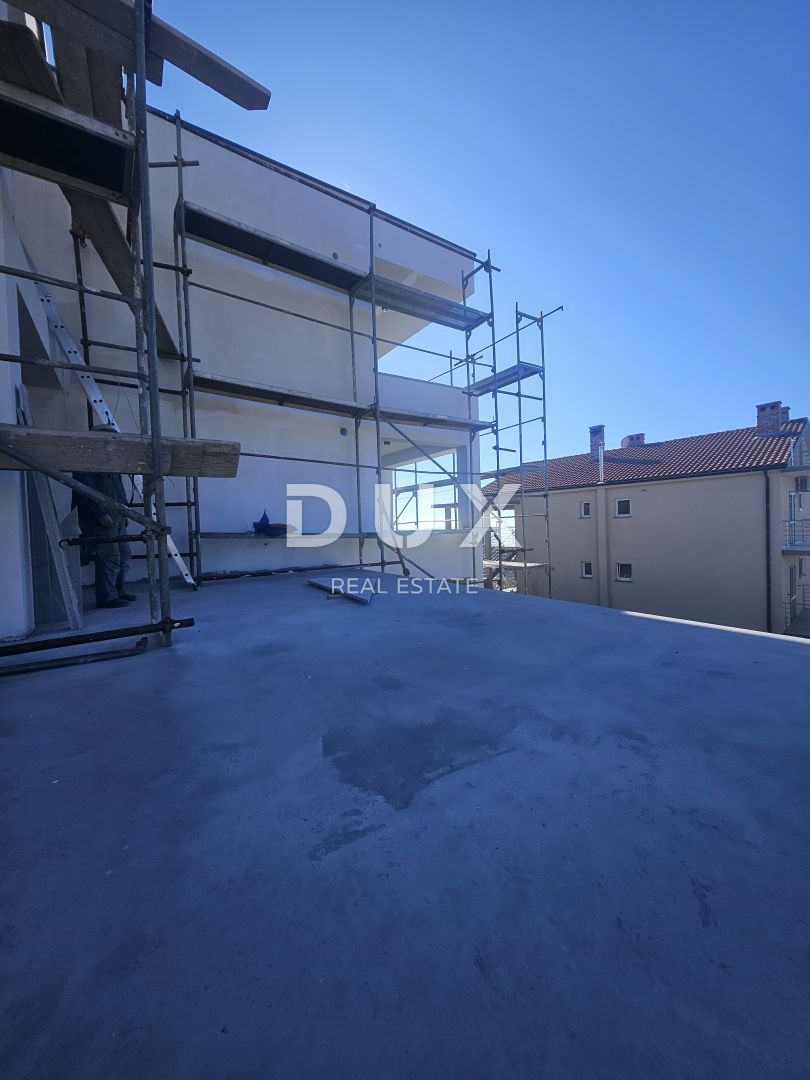 SRDOČI, ZAMET GORNJI, MARINIĆI - appartamento 77m2, soggiorno + 3 camere da letto, 1° piano, con vista mare + terrazza 77m2