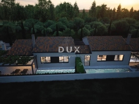 ISTRIA, KAŠTELIR - Tre case a un piano con piscina, nuova costruzione