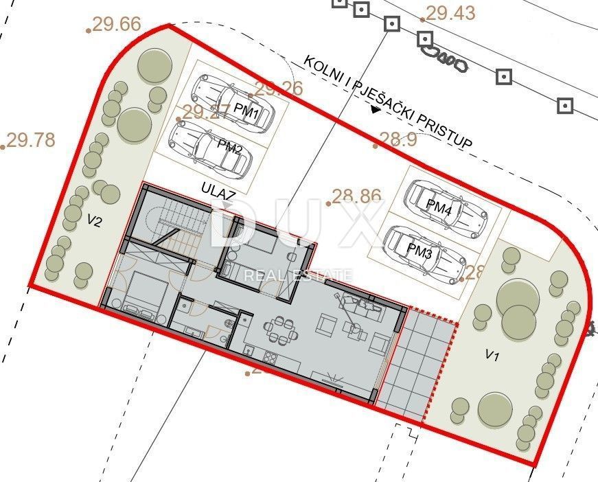 ISTRIA, MEDULIN - Nuovo edificio con ampio giardino