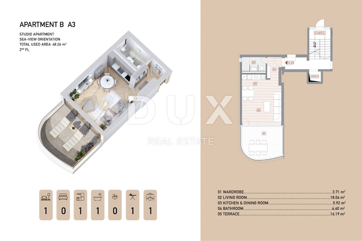 ABBAZIA, CENTRO - Nuova costruzione di design superiore con vista mare!