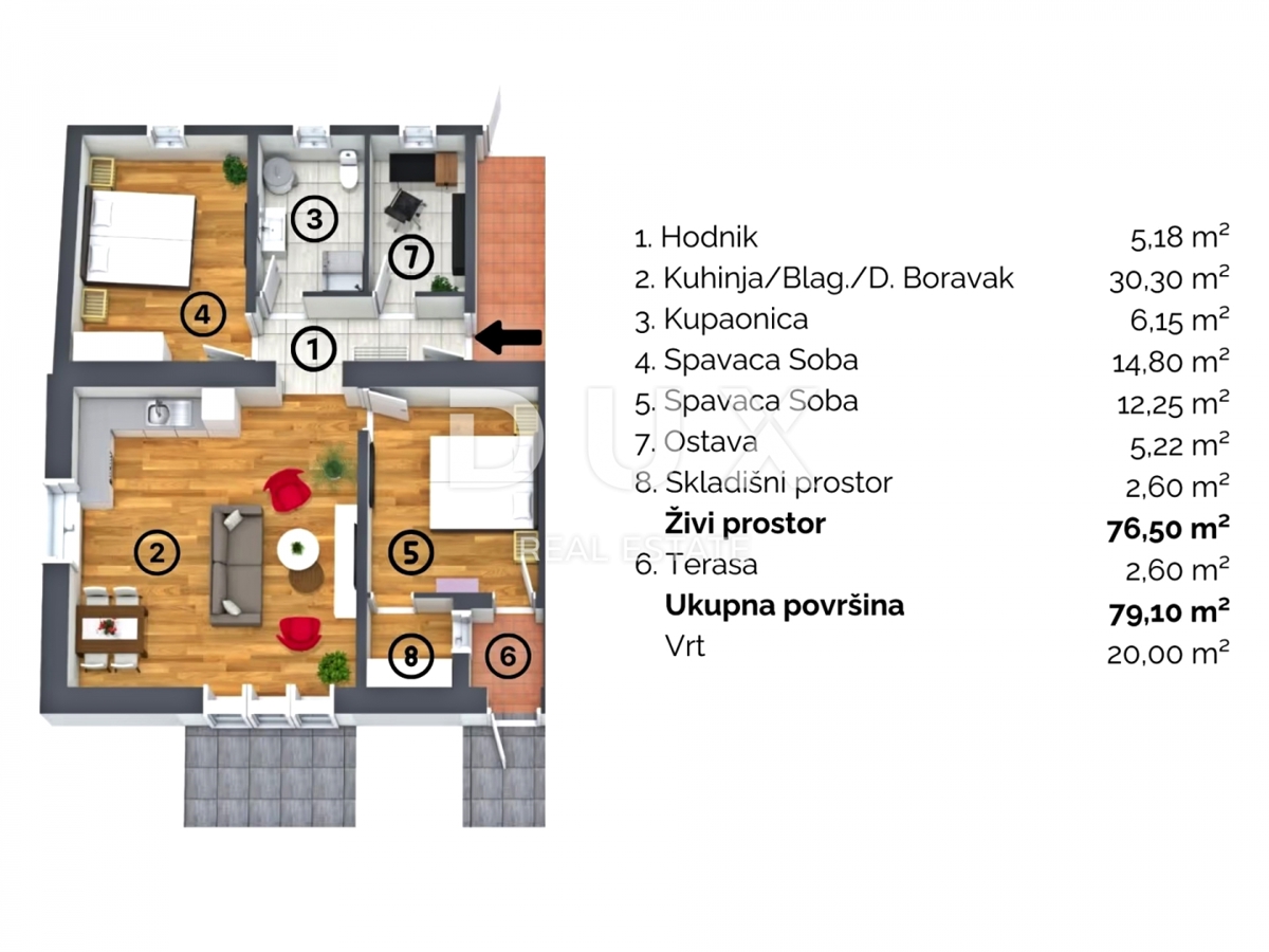 ISTRIA, BUIE - Appartamento con giardino
