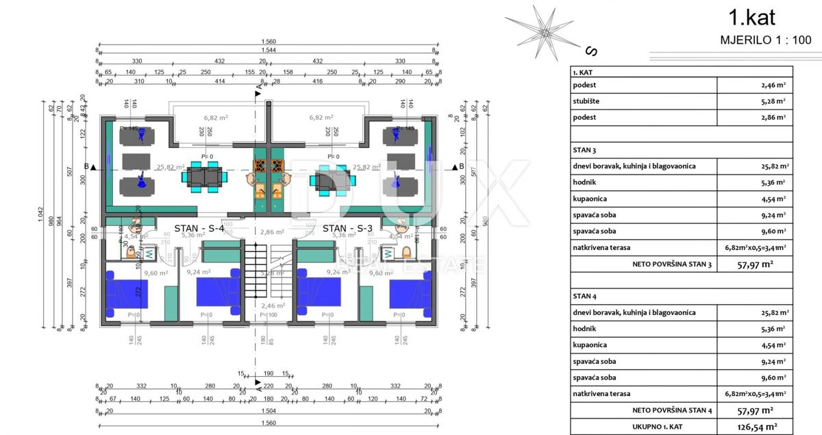 ISOLA DI PAG, ŠIMUNI - Appartamento con 2 camere da letto + soggiorno in una posizione prestigiosa a 50 m dal mare, OCCASIONE
