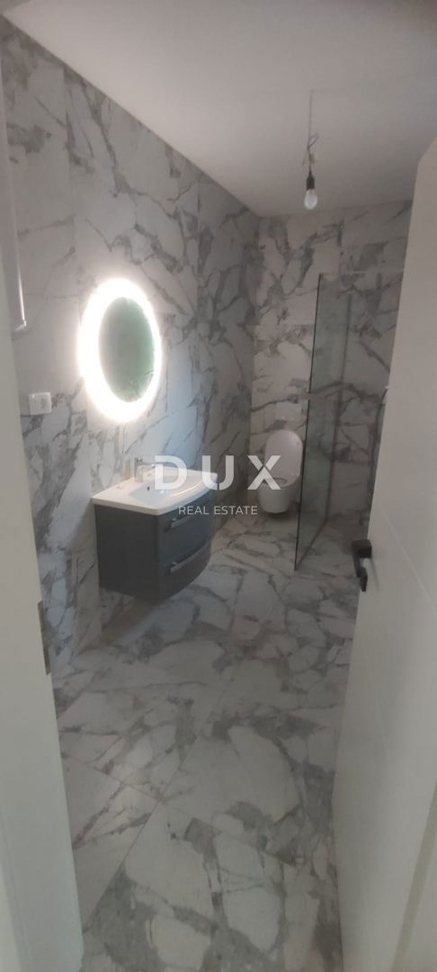 MATULJI, JUŠIĆI, JURDANI - appartamento 84m2 in un nuovo edificio con soggiorno + 2 camere da letto e giardino 