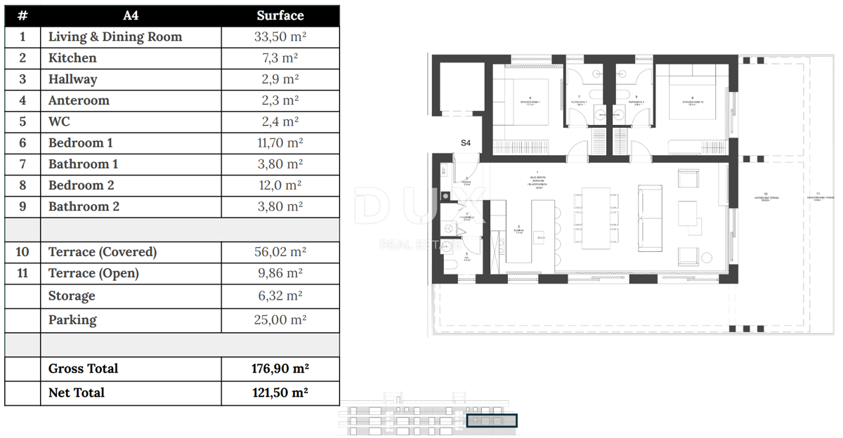 ZADAR, ZATON - Nuovo edificio con ascensore a 45 metri dalla spiaggia! A4