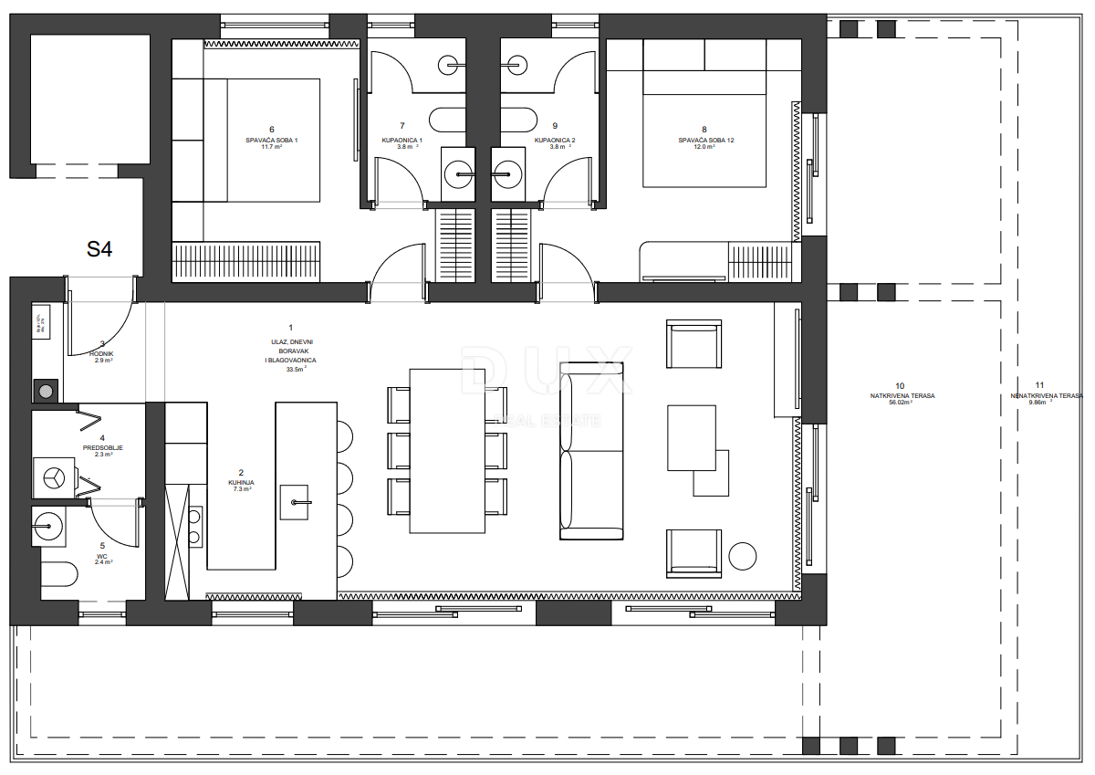 ZADAR, ZATON - Nuovo edificio con ascensore a 45 metri dalla spiaggia! A4