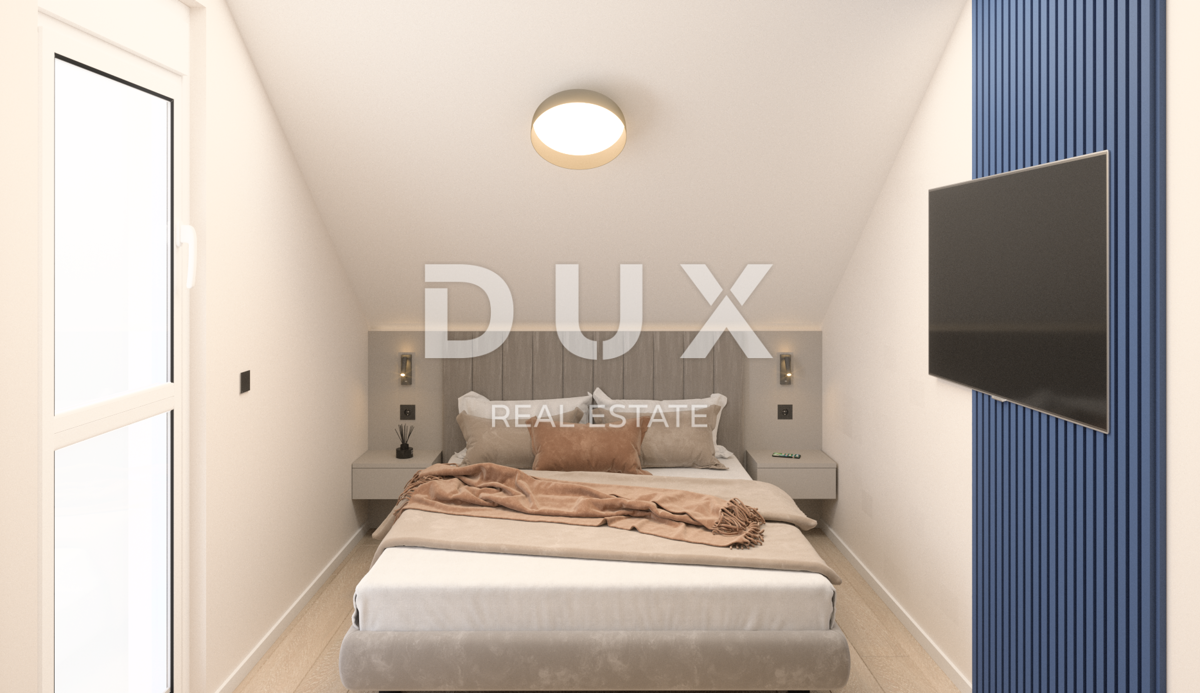 ISOLA DI PAG, ŠIMUNI - attico moderno in un nuovo edificio di alta qualità, vista mare, terrazza sul tetto