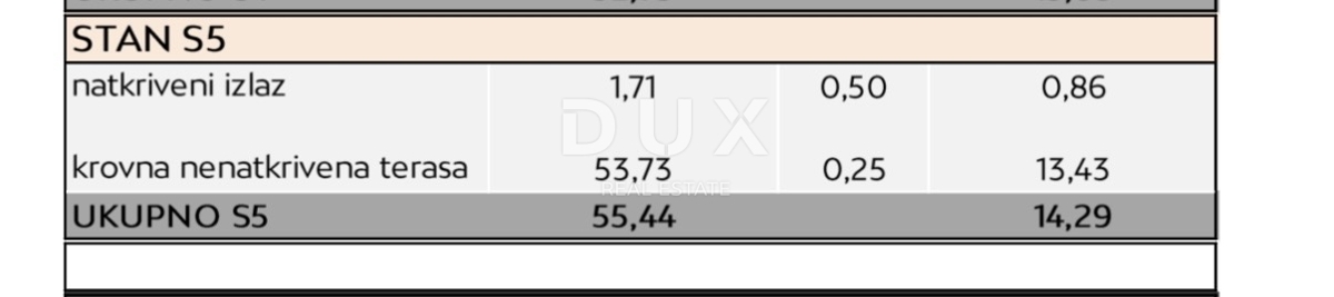 ZADAR, BIBINJE - Appartamento con due camere da letto e terrazza sul tetto in una posizione attraente S5