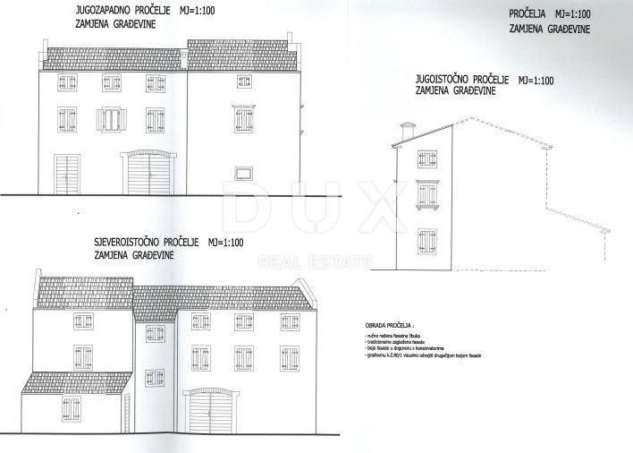 ISTRIA, MOMJAN – Terreno edificabile con vista e costruzioni in pietra