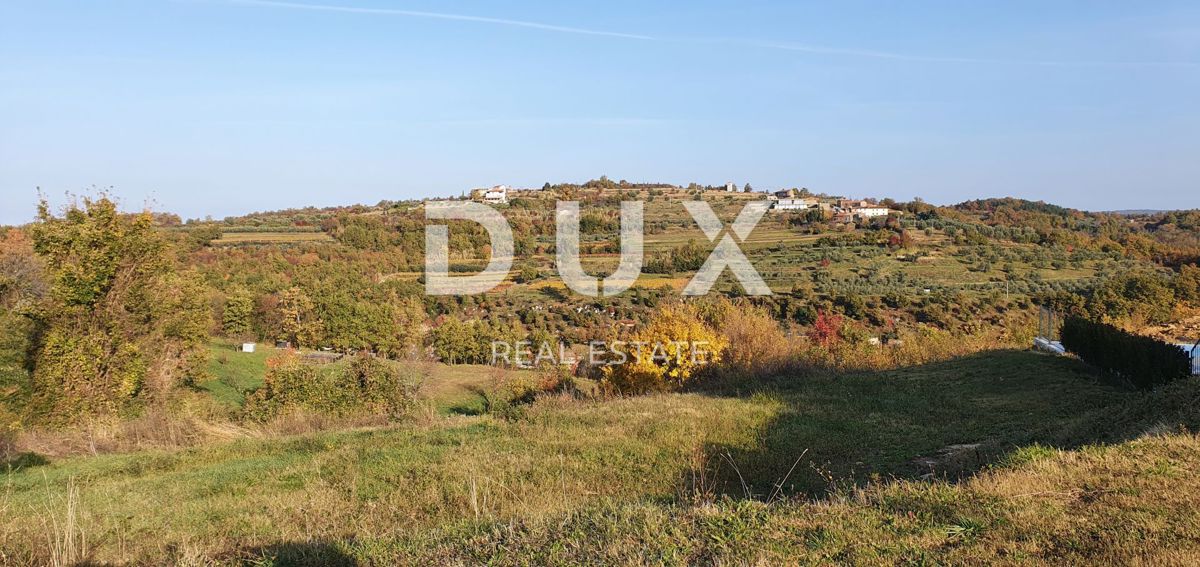 ISTRIA, MOMJAN – Terreno edificabile con vista e costruzioni in pietra