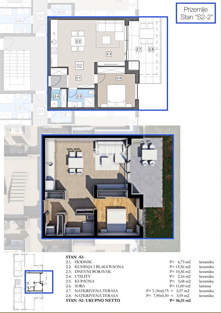 ISTRIA, LABIN - Appartamento al piano terra di un nuovo edificio