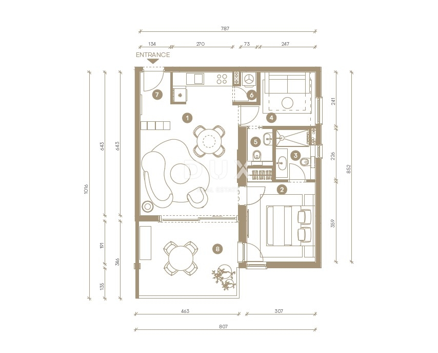 NOVI VINODOLSKI – Appartamento di 63 m² in un resort esclusivo, prima fila al mare con spiaggia privata
