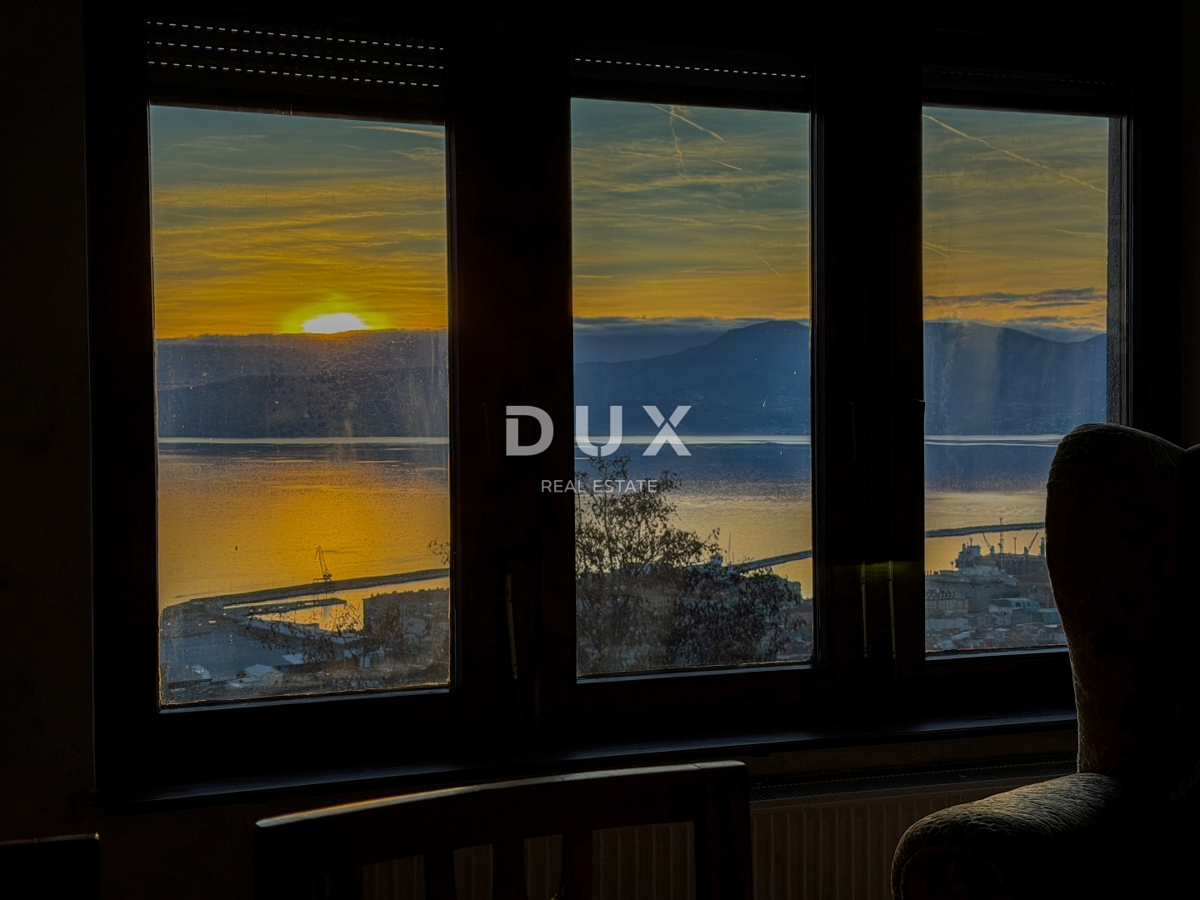 RIJEKA, TRSAT - piano di una casa privata con una splendida vista sul mare, posizione privilegiata sopra il centro di Rijeka