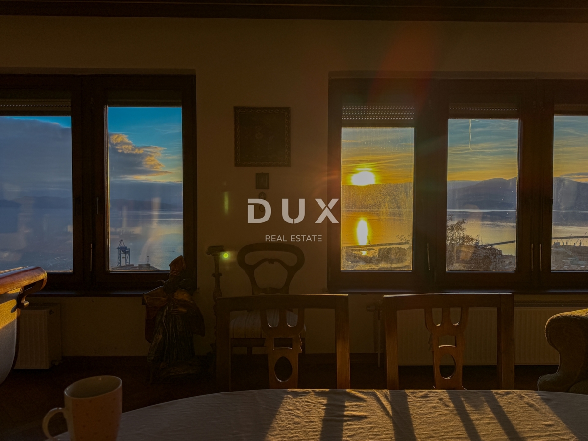 RIJEKA, TRSAT - piano di una casa privata con una splendida vista sul mare, posizione privilegiata sopra il centro di Rijeka