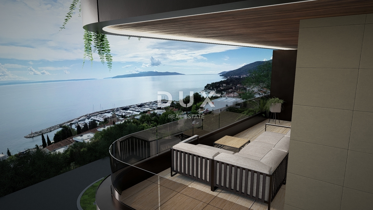 OPATIJA, IČIĆI - Elegante appartamento con terrazza e vista su tutto il Quarnero
