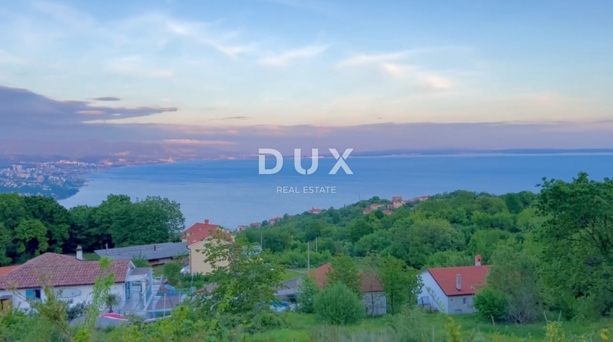 ABBAZIA, BREGI - terreno 1967m2 CON 2 PERMESSI DI LOCAZIONE!! per 2 ville esclusive con piscina e vista panoramica sul mare