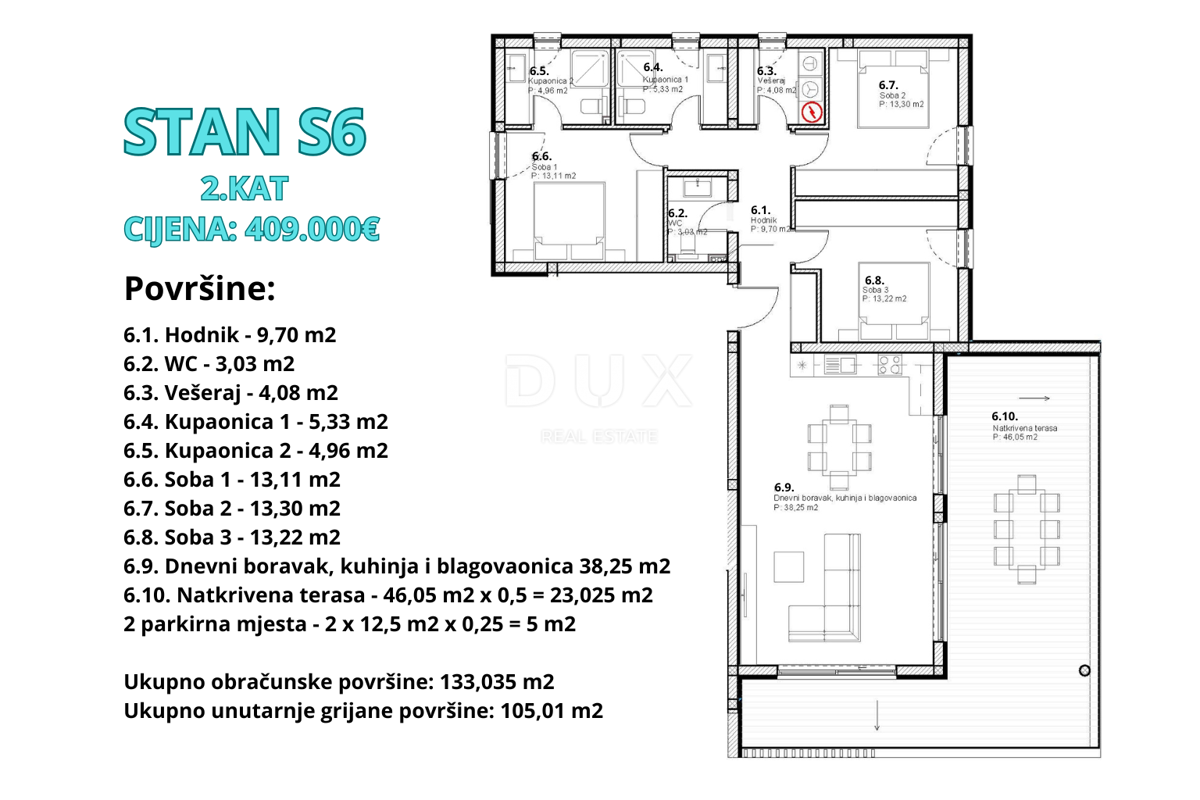 SEBENICO, TRIBUNJ – Appartamento con splendida vista mare! NUOVA COSTRUZIONE!