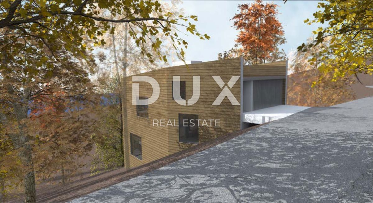 GORSKI KOTAR, FUŽINE - un progetto unico nel cuore del Gorski Kotar, terreno edificabile di 3340 m2 con progetto per una villa, opportunità di investimento!